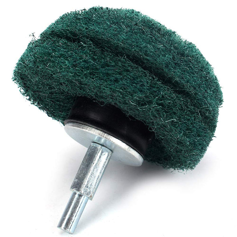 3Pcs 3" 120Grit Abrasive Mounted Polishing Pad Buffing Wheel Green Mushroom Grinding Head with 6mm Shank Pack of 10Pcs for Metal Aluminum,Stainless,Jewelry,Wood,Plastic,Ceramic,Glass,etc 75mm - NewNest Australia