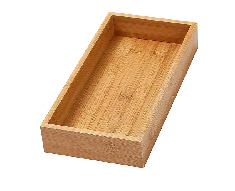 NewNest Australia - YBM Home Kitchen Drawer Organizer Storage Box Made of Bamboo, 6x12x2 Inch 326 1 