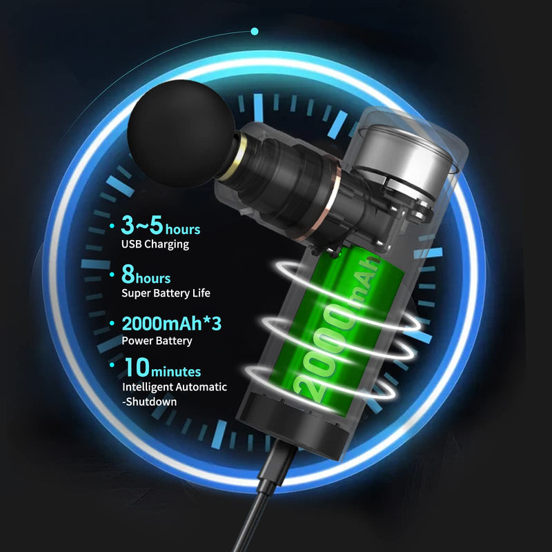 Arboleaf Mini Massage Gun Massager Massage Gun 3200 Rpm 0.47 Kg Massage Gun With Ai Levels 4 Silicone Attachments Quiet Muscle Gun With Bag Muscle Gun For Muscle Relaxation Strong Battery Usb-C - NewNest Australia