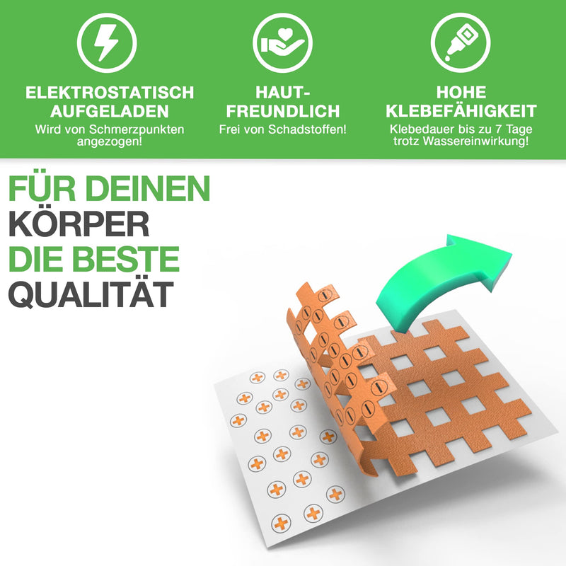Backlaxx  Grid Tape 180 Pieces Premium Quality - Grid Plasters Set In Sizes Type A - Free Extensive Ebook With 60 Application Examples - Acupuncture Plasters Pain Plasters Crosstape - NewNest Australia