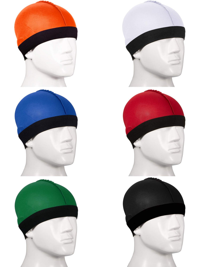 6 Pieces Silky Wave Caps for Men Kids 360 Wave Durag Cap Elastic Wave Velvet Hat Orange, Red, Blue, White, Green, Black - NewNest Australia