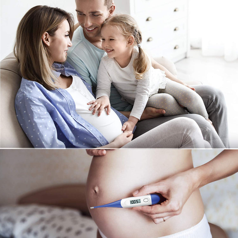 Thermometer for Adults, Digital Oral Thermometer for Fever with 10 Seconds Fast Reading Dark Blue - NewNest Australia