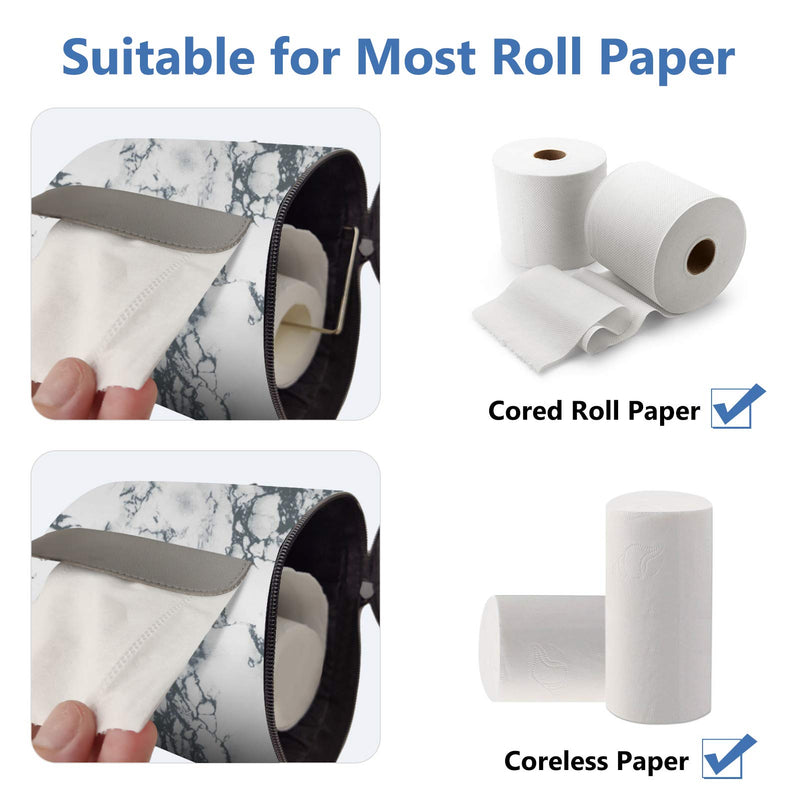 Hanging Toilet Paper Holder Waterproof Roll Tissue Storage Paper Case Cover Portable and Foldable Roll Tissue Dispenser with Strap Toilet Paper Protecter for Camping Bathroom Hiking Travel, Marble Multicolor - NewNest Australia