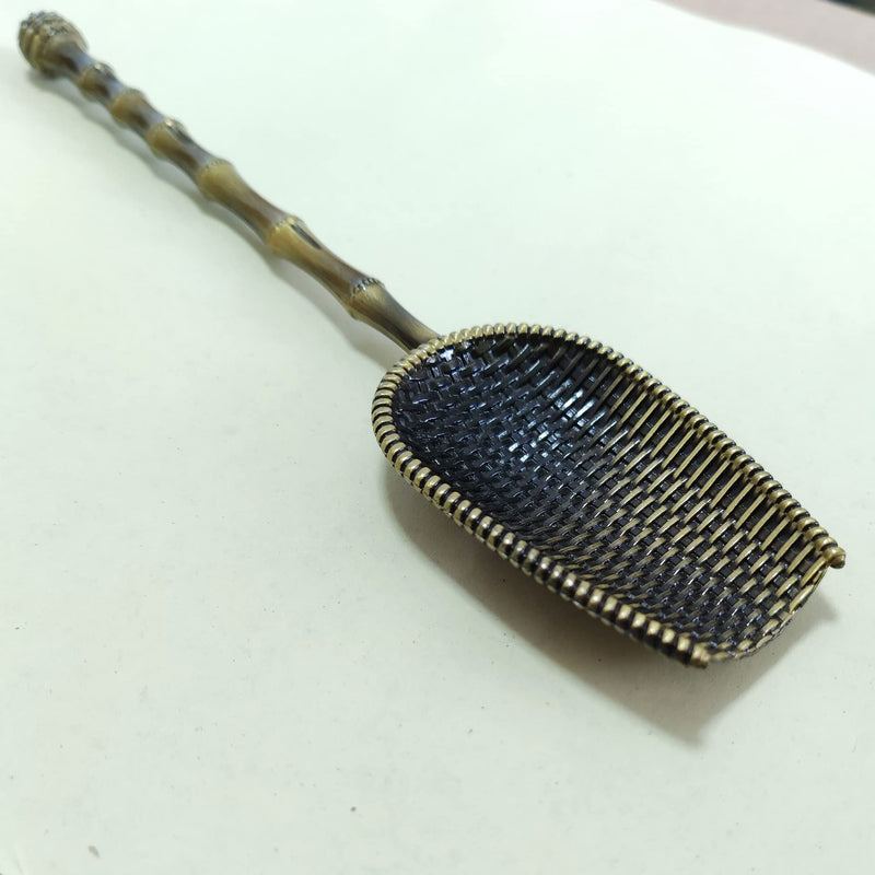 Xusmyzm Spoon Coffee Scoop Long Handle Tea Spoon 6.5 Inches Metal Vintage Art - NewNest Australia