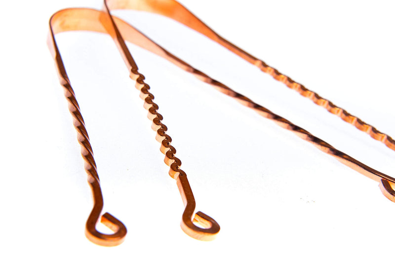 Wonder Care – Copper Tongue Scraper | Ayurveda Tongue Cleaner and Bad Breath | 2 X 100% Copper Tongue Cleaner | Combo Tongue Cleaner Scraper | Zigzag + Twister Tongue Cleaner - NewNest Australia