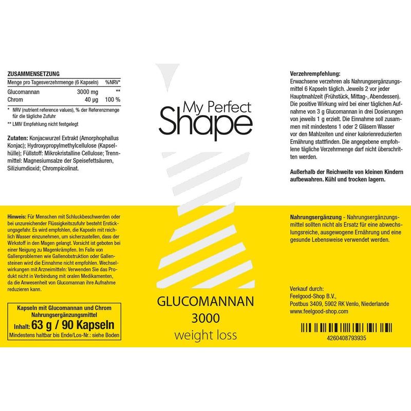 GLUCOMANNAN 3000 weight loss - lose weight, be slim quickly, lose weight easily - natural fiber capsules for weight loss - high dosage - 90 konjac root capsules - NewNest Australia
