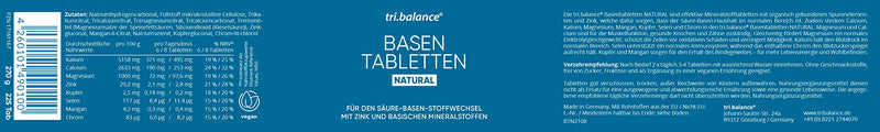 Tri.Balance Basic Tablets Natural Pack Of 225 - Pack Of 1 I Classic I Includes 55 Ph Test Strips - E-Book Deacidification Treatment I Vegan - For Acid Regulation - NewNest Australia