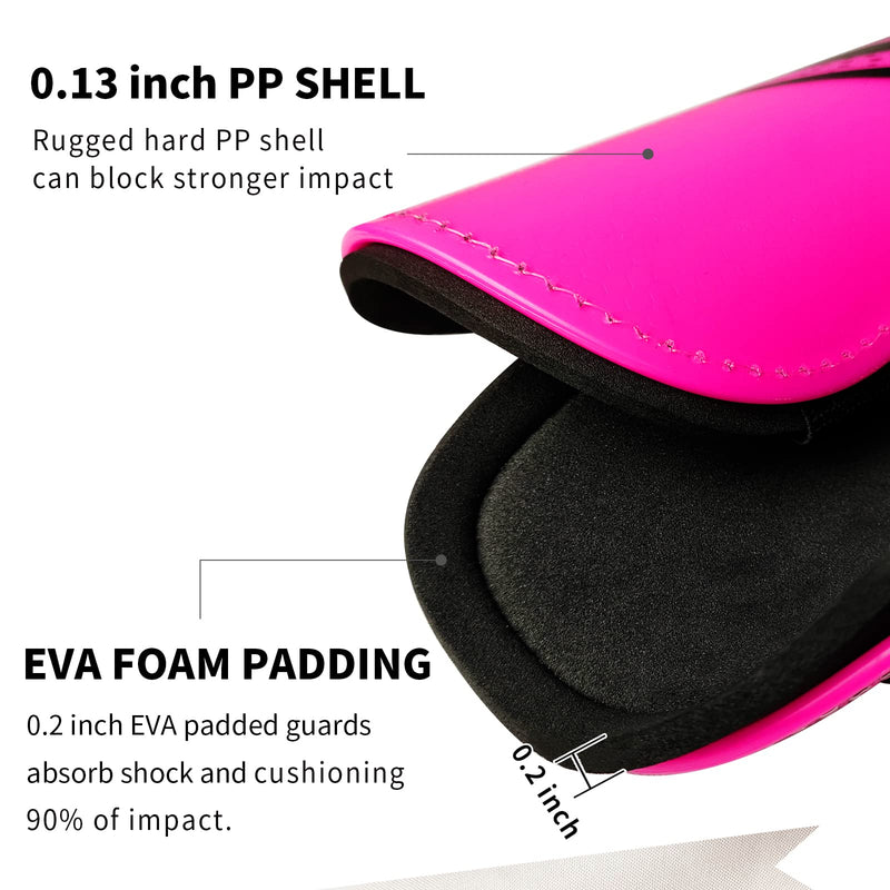 newox Soccer Shin Guards Youth - Protection Girls Shin Guards Soccer Youth - Soccer Sleevers Shin Pads - Soccer Shin Guards for Kids 3-16 Years Old Girls Boys Toddler Pink Pink+Black X-Small - NewNest Australia