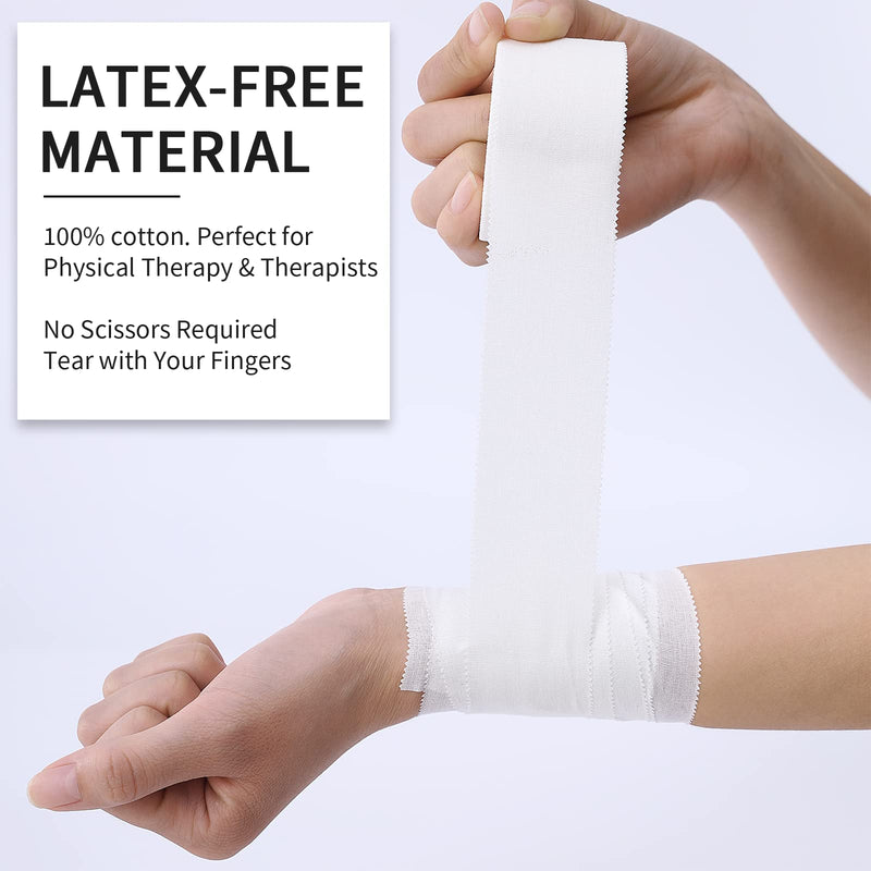 (3 Pack) Lobtery White Athletic Tape (1.5in x 15yd) Very Strong Athletic Tape No Sticky Residue for Athletes, Sport Trainers and First Aid Injury Wrap, Suitable for Fingers Ankles Wrist 3 Rolls - NewNest Australia