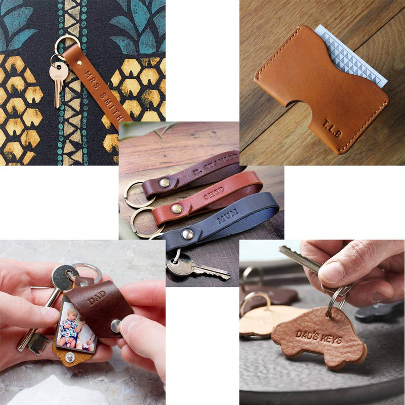 OwnMy Capital Letters and Numbers Stamp Set, 1/4” / 6mm Alphabet Stamp Tools Set Leather Craft Stamping Tools Leather Art Craft Tool (6mm - 36pcs) 6mm - 36pcs - NewNest Australia