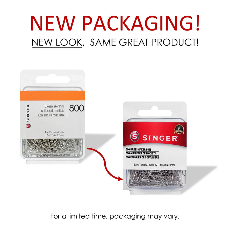 SINGER 00349 Dressmaker Pins, Size 17, 500-Count 1 - NewNest Australia