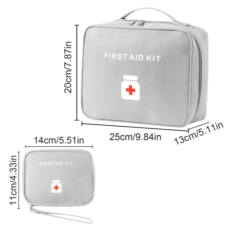 Pack Of 2 Medicine Bag: Travel Pharmacy Bag With Large Capacity, Waterproof Medicine Bag, Portable Medicine Storage, Suitable For Travel At Home, Office, Etc. (Grey) - NewNest Australia