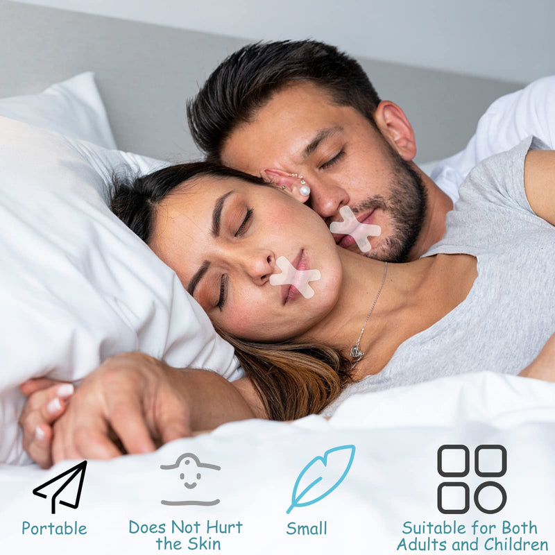 120Pcs Sleep Mouth Tape for Sleeping, Sleep Strips Mouth Tape for Snoring Nasal Breathing, Sleep Tape Anti Mouth Breathing Tape for Better Nose Breathing Snoring Relief, Less Snoring Devices - NewNest Australia