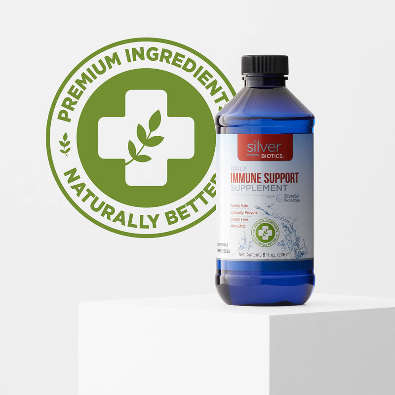 American Biotech Labs - Silver Biotics - Colloidal Silver Liquid Daily Immune Support Supplement with SilverSol Technology - 8 Fl Oz 8 Fl Oz (Pack of 1) - NewNest Australia