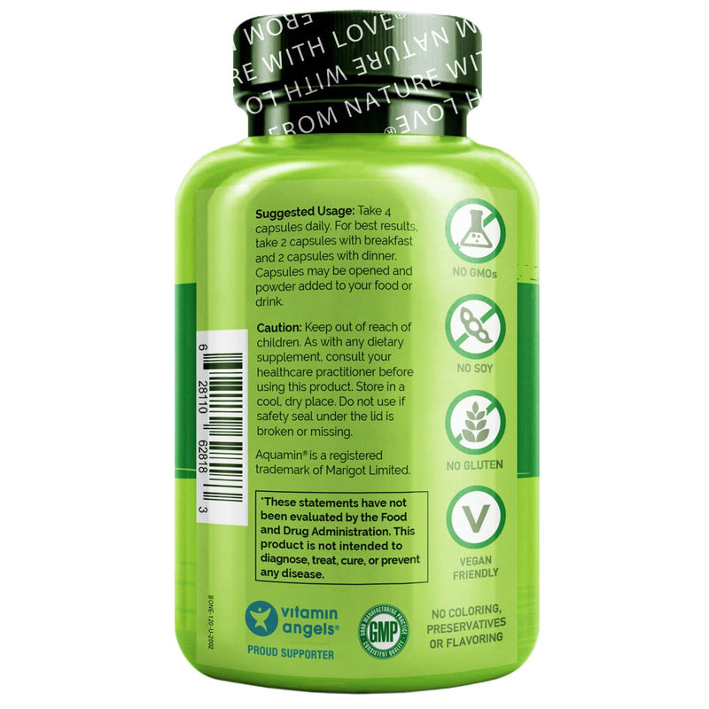 NATURELO Bone Strength - Plant-Based Calcium, Magnesium, Potassium, Vitamin D3, VIT C, K2 - GMO, Soy, Gluten Free Ingredients - Whole Food Supplement for Bone Health - 120 Vegan Friendly Capsules 120 Count (Pack of 1) - NewNest Australia