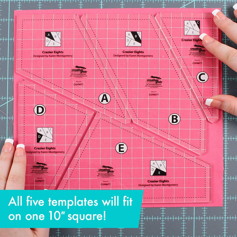 Creative Grids Crazier Eights Template 5pc Set - CGRMT7 - NewNest Australia