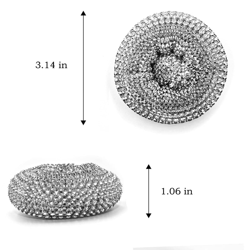 10 Pack Stainless Steel Sponges, Scrubbing Scouring Pad, Steel Wool Scrubber for Kitchens, Bathroom and More - NewNest Australia