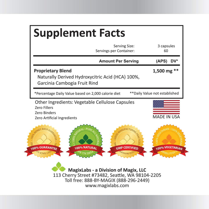 100% HCA Ultra Extreme Garcinia Cambogia Extract – 100% Pure All Natural – The Ultimate Fast Action Supplement by MagixLabs - NewNest Australia