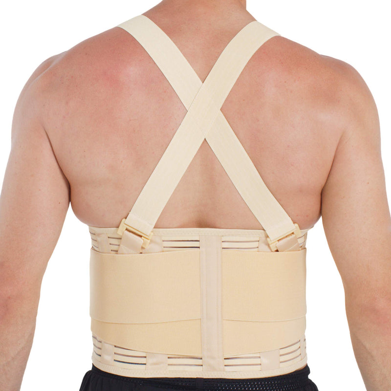 NeoTech Care Adjustable Back Brace Lumbar Support Belt with Suspenders, Black, Size L Large (Pack of 1) - NewNest Australia