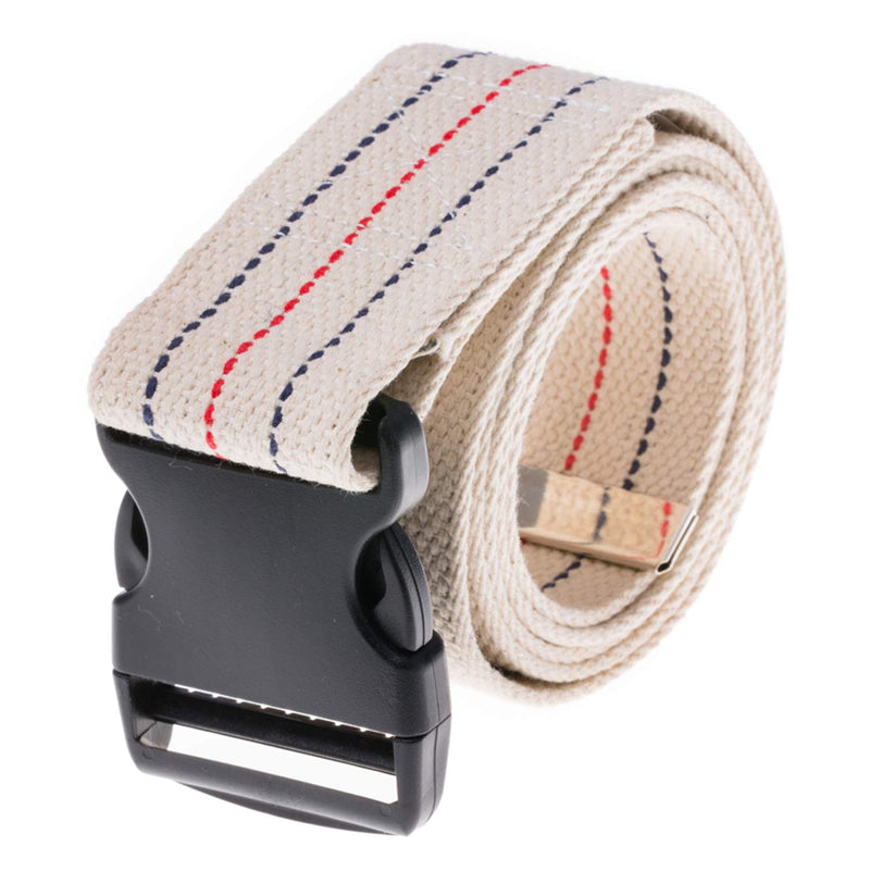 COW&COW Gait Belt 54inch - Transfer and Walking Assistance with Quick Release Buckle for Caregiver Nurse Therapist 2 inches(Beige) Beige With Stripes 54 Inch (Pack of 1) - NewNest Australia
