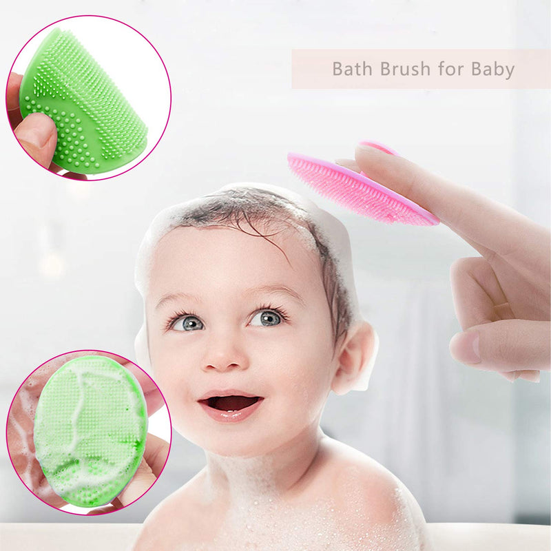OBSCYON 4 Pcs Manual Silicone Face Scrubber Facial Cleansing Brush,1 Pcs Silicone Exfoliating Lip Brush Nose Cleaning Brush and 1 Pcs Face Mask Brush for Facial Skin Care - NewNest Australia
