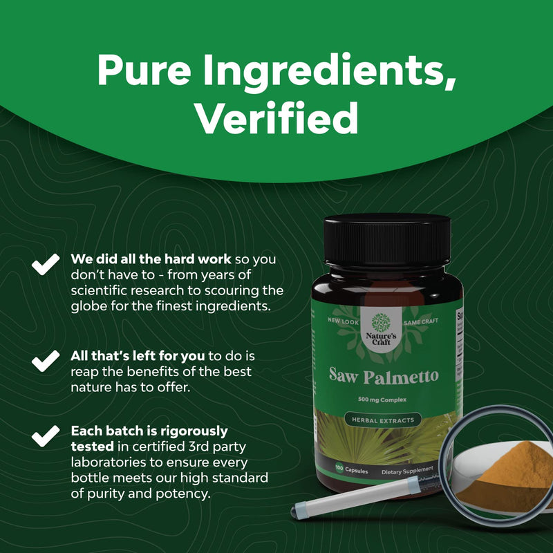 Saw Palmetto Capsules for Hair Loss - Saw Palmetto for Women and Men Hair Vitamins for Faster Hair Growth and Healthy Hair Supplement - Saw Palmetto Prostate Supplement for Prostate Health - NewNest Australia
