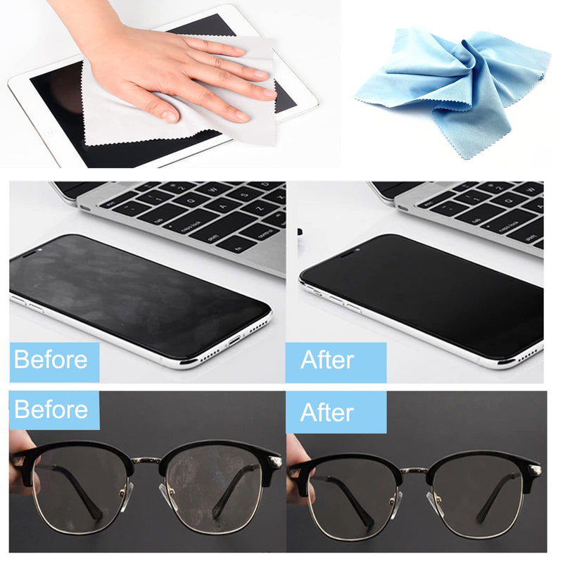 Yoezuo Pack of 7 glasses cleaning cloths, 18 x 15 cm microfiber cloth glasses cleaning cloths microfiber cleaning cloths for glasses, screens, tablets, cell phones, cameras (7 colors) 7 colors - NewNest Australia