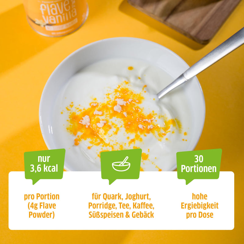 XUCKER Flave Powder Vanilla 120g - Vanilla Flavor Powder for natural enjoyment without sugar, aspartame & sucralose I Flavor powder for flavoring food and drinks - NewNest Australia