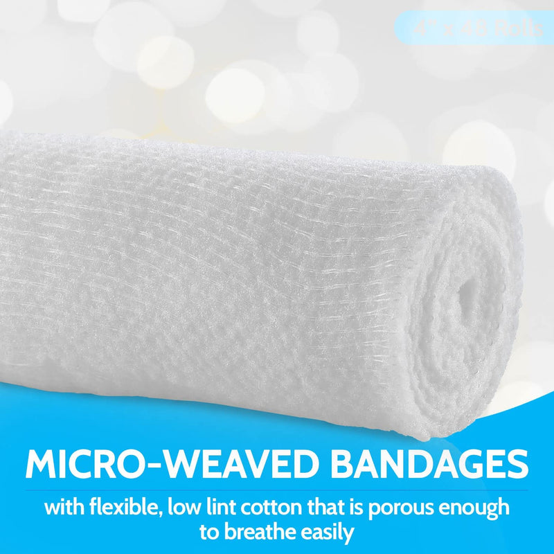 Gauze Bandage Rolls - 4 Yards Per Roll of Sterile Medical Grade Gauze Bandage and Stretch Bandage Wrapping for Dressing All Types of Wounds and First Aid Kit by MEDca, (2" Pack of 12) 2 Inch 12 Count (Pack of 1) - NewNest Australia