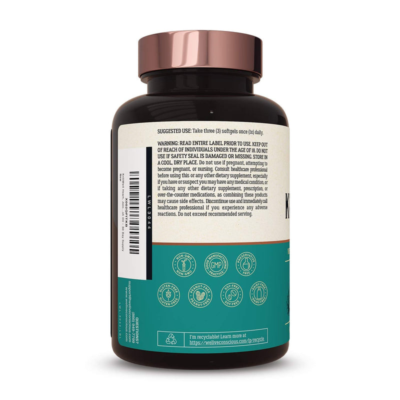 KrillWell Heart, Joint, and Cognitive Support | Certified Sustainable Krill Oil 2X More Effective Than Fish Oil - 30 Day Supply 90 Count (Pack of 1) - NewNest Australia