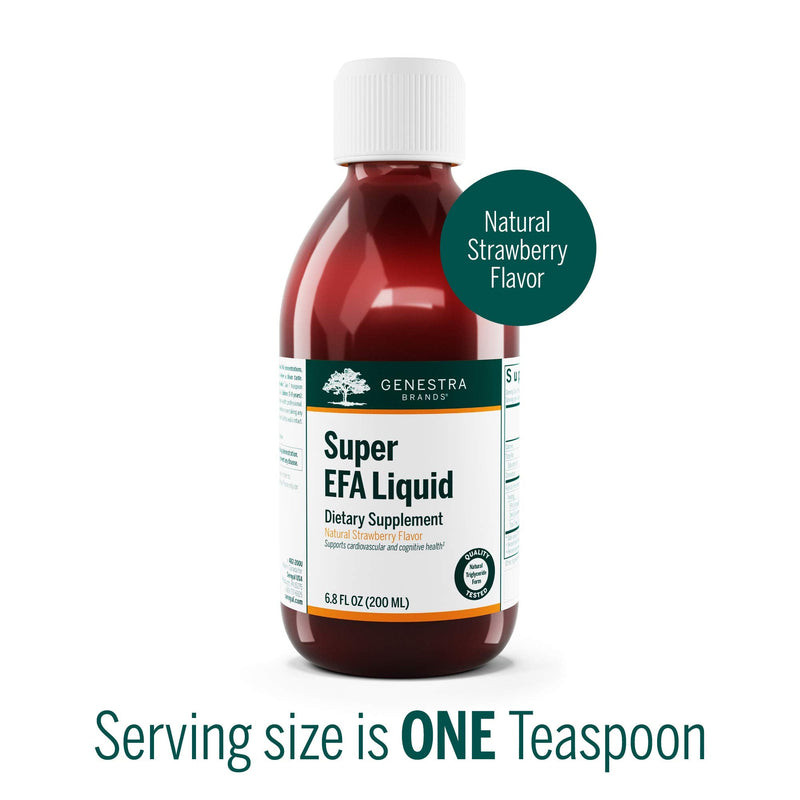 Genestra Brands Super EFA Liquid | EFA Supplement to Support Cardiovascular, Brain, Eyes, and Nerves | 6.8 fl. oz. | Natural Strawberry Flavor - NewNest Australia
