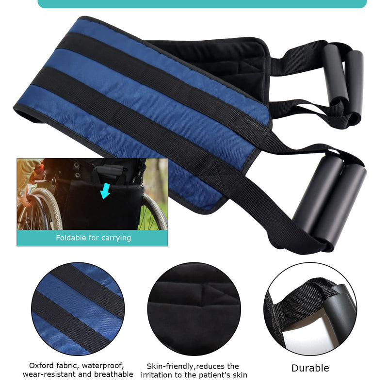 [Delete] 110 Cm Transfer Belt For Patients, Padded Bed Transfer Care Strap For Disabled, Elderly, Seniors, Injured - Safe Rotating Aid Movement From Car, Wheelchair, Bed (Blue) - NewNest Australia