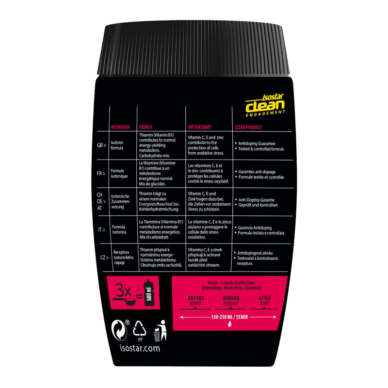 Isostar Hydrate & Perform: 400 g isotonic electrolyte drink - electrolyte solution to support athletic performance - Red Fruits Orange 400 g (pack of 1) - NewNest Australia