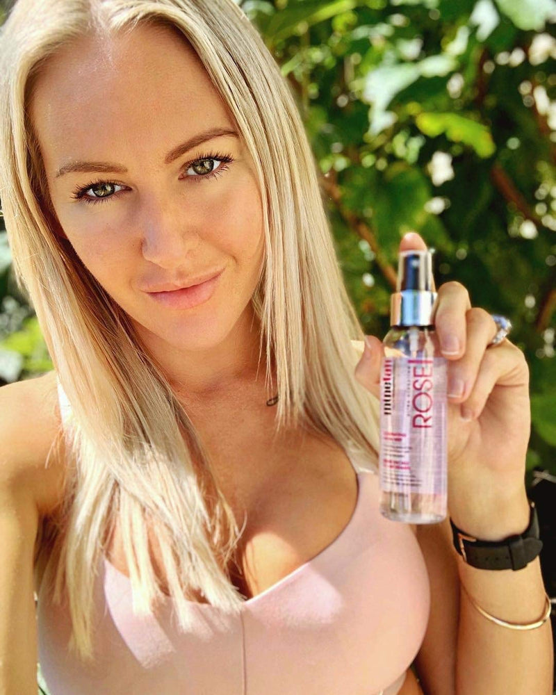 MINETAN BODY.SKIN Rose Illuminating Facial Tan Mist - Rose Water Infused Face Tanner For A Golden Luminous Facial Glow, 100ml - NewNest Australia