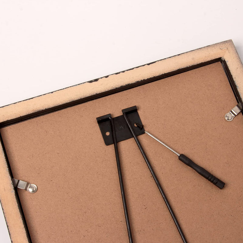 HAPY SHOP 10 Pieces Black Easel Back Iron Photo Frame Easel Back Stand Picture Frame Easel Back with 30 Pieces Screws and 2 Pieces Screwdriver for Photos Pictures Frames - NewNest Australia