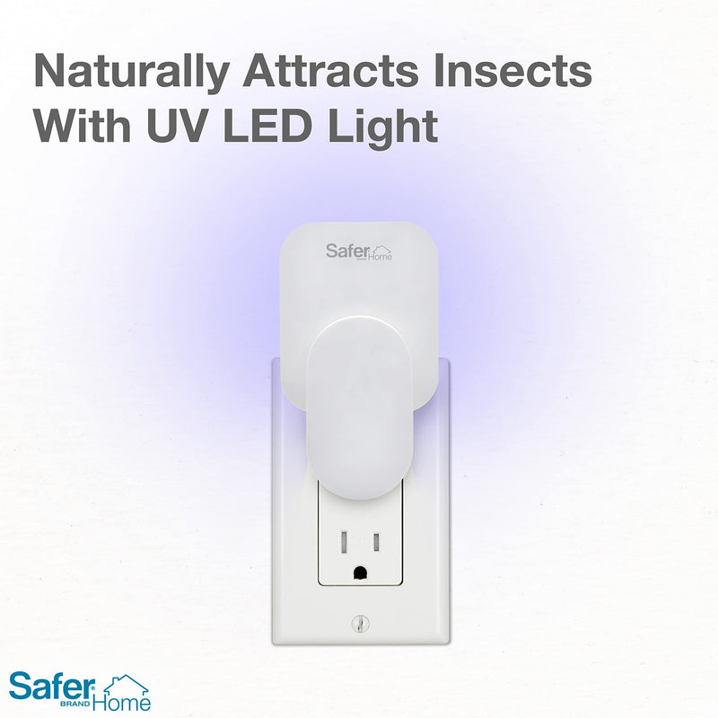 Safer Brand Safer Home SH502 Chemical Free Indoor Plug Trap, Fruit Flies, Moths, Gnats, and Other Flying Insects  400 Sq Ft of Protection, White - NewNest Australia
