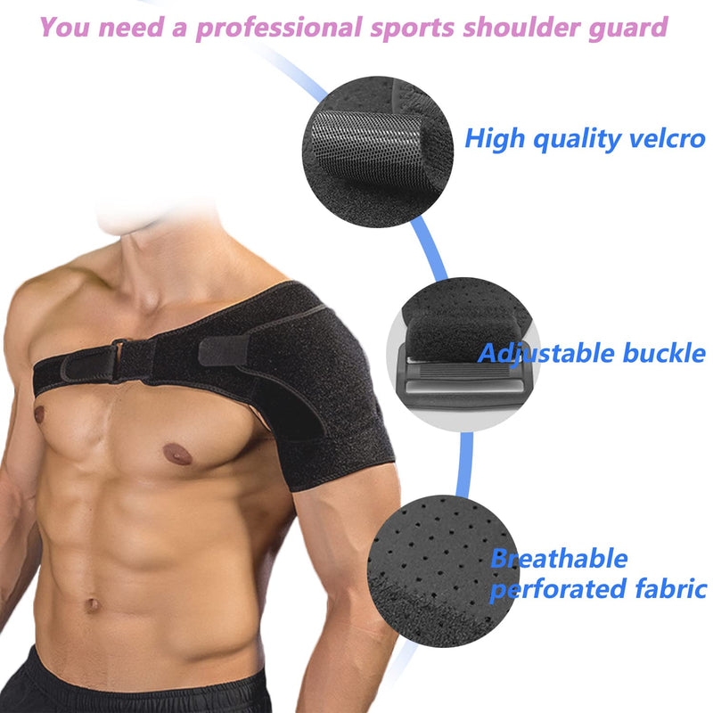 SOLO ACTFIT Shoulder Brace Adjustable Neoprene Wrap Arm Support Shoulder Support to Protect Against Injury Pain Rotator Elastic Sports Cuffs for Right and Left - NewNest Australia