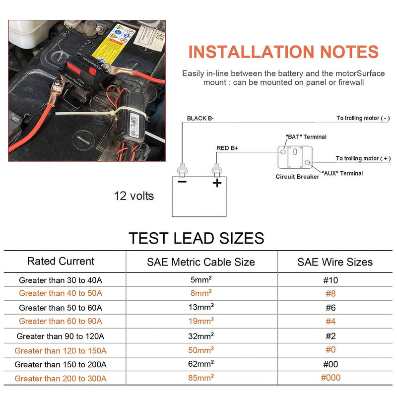 Erayco 100 Amp Circuit Breaker with Manual Reset for Car Marine Trolling Motors Boat ATV Manual Power Protect for Audio System Fuse, 12V-48VDC, Waterproof (100A) 100A - NewNest Australia