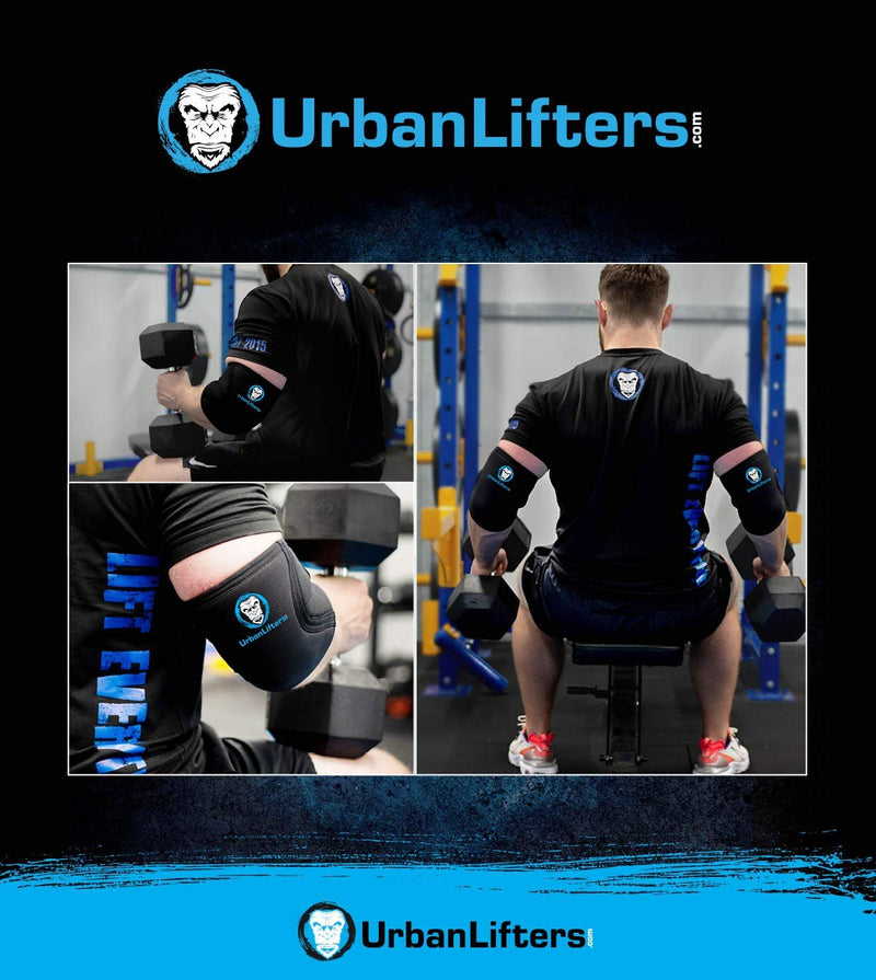 Urban Lifters Elbow Wraps (Pair) - Optimal Support, Warmth, Compression, Injury Prevention And Performance Enhancement For Bench Press, Weight Lifting, Strength Training, Powerlifting. L - NewNest Australia
