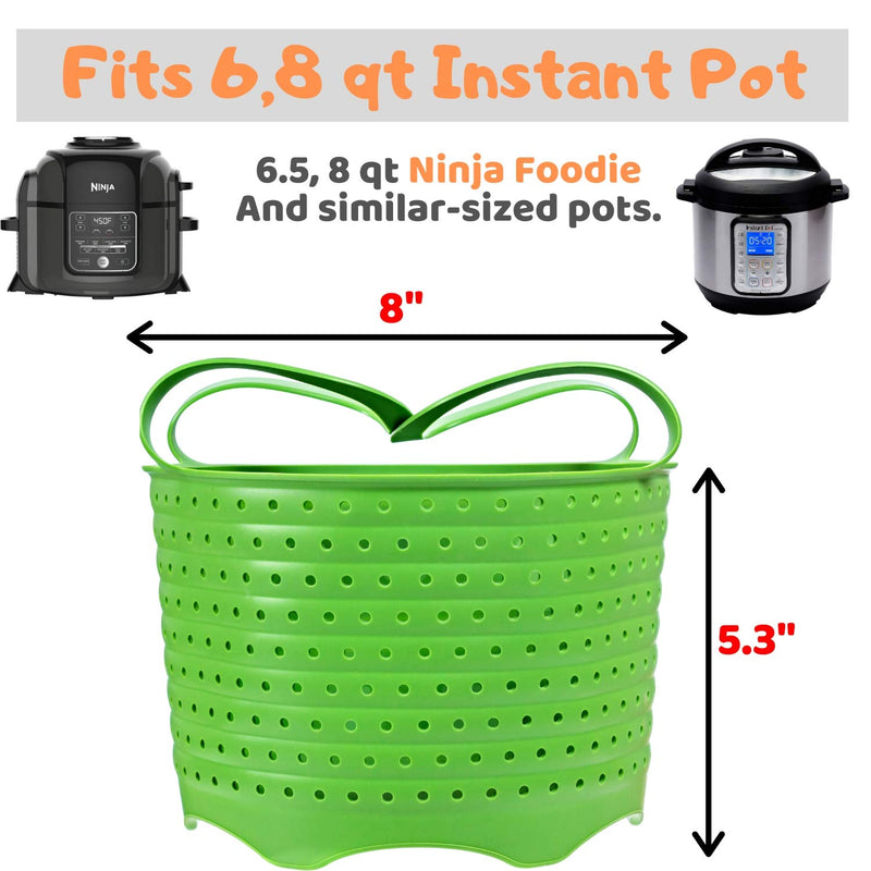 Silicone Steamer Basket | Foldable, Space-Saving | Fits 6,8 Qt Instant Pot and Similar-Sized Pressure Cookers Accessories - NewNest Australia