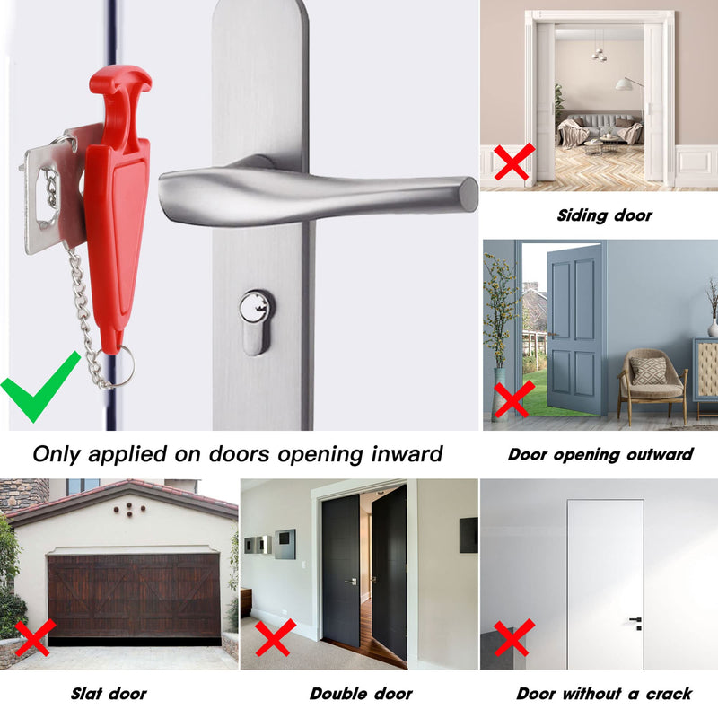 Portable Door Lock Home Security Door Locker Travel Lockdown Locks for Additional Safety and Privacy Perfect for Traveling Hotel Home Apartment College Locker002 - NewNest Australia