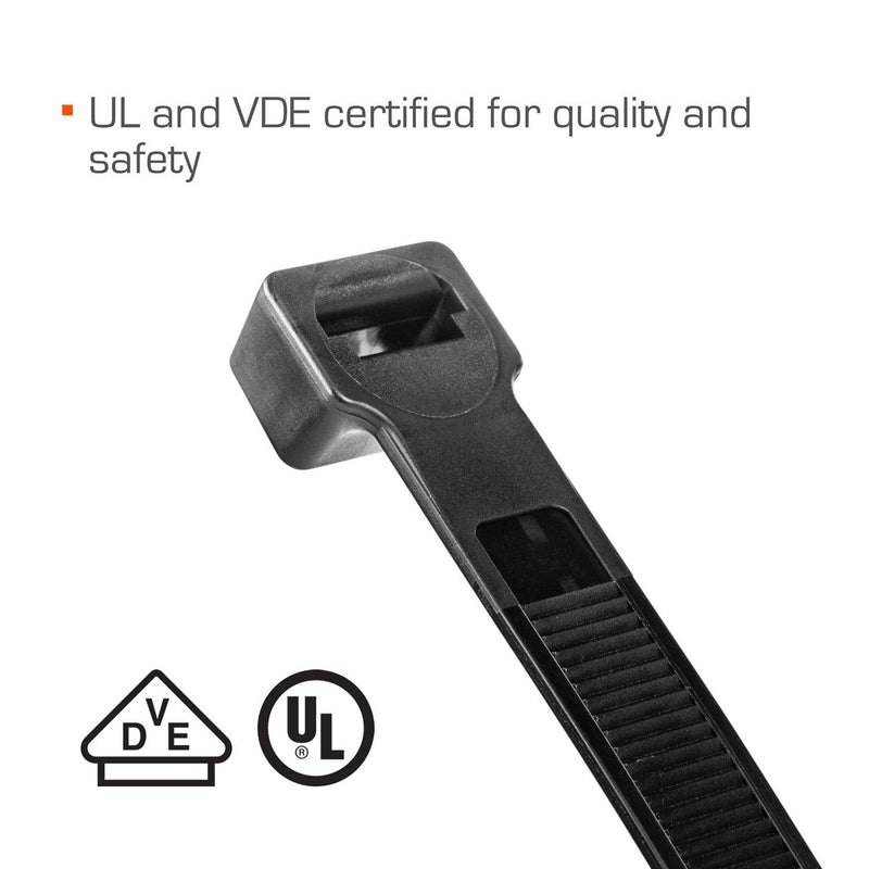 TR Industrial Ultra Heavy Duty Multi-Purpose UV Cable Ties (50-Piece), 250 lbs. Tensile Strength, 8.9", Black 8.9" - NewNest Australia