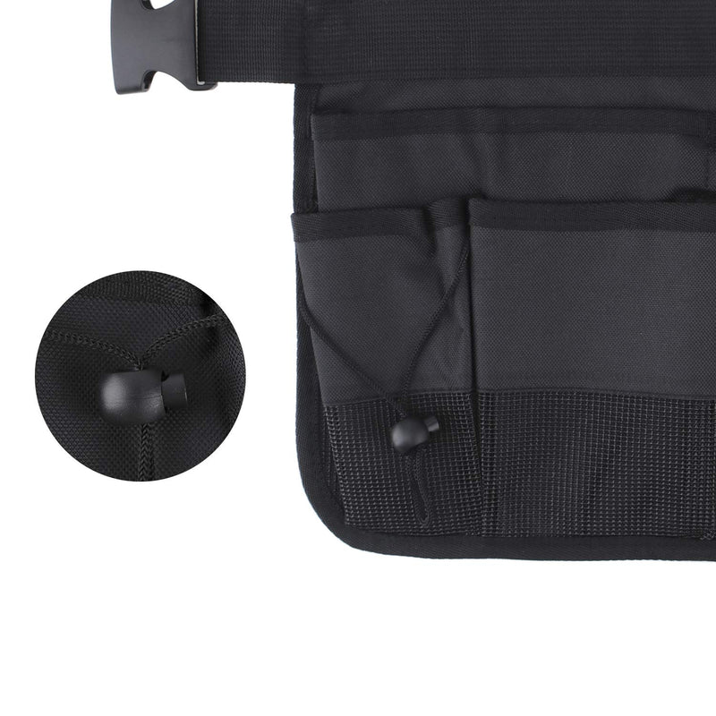 Geboor Gardening Tool Waist Bag Belt Heavy Duty Oxford Tool Apron with 7 Pockets of Different Sizes and Depth (Black) Black - NewNest Australia