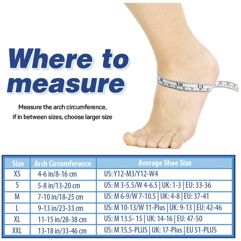 Orthosleeve Fs6 Foot Bandage Exclusive Compression Zone Technology With 6 Zones, Plantar Fasciitis, Heel Pain & Relief From Swelling | 24 Hour Comfort | 1 Pair, Black - Size M - NewNest Australia