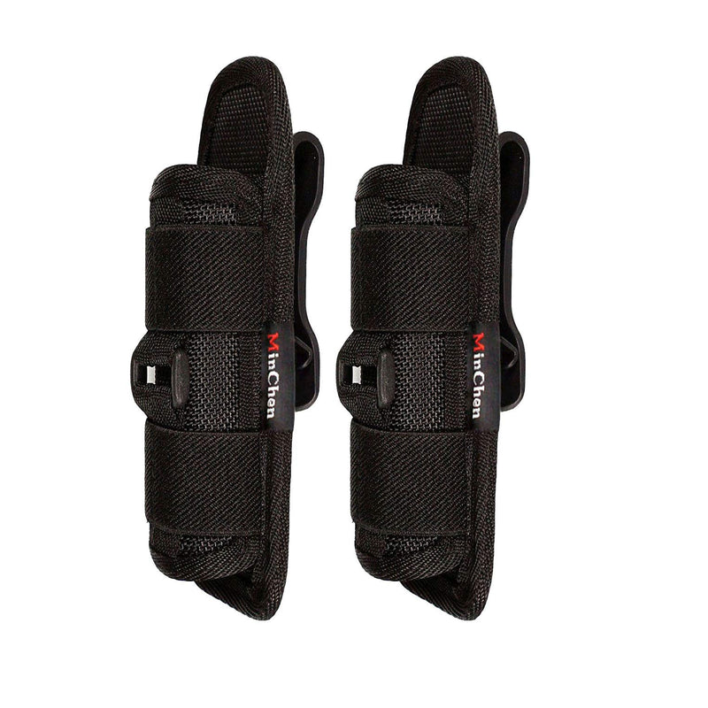 2Pack Tactical Flashlight Holsters Flashlight Pouch for Duty Belt Flashlight Pouch Holder with 360 Degree Rotatable Clip A2 - NewNest Australia