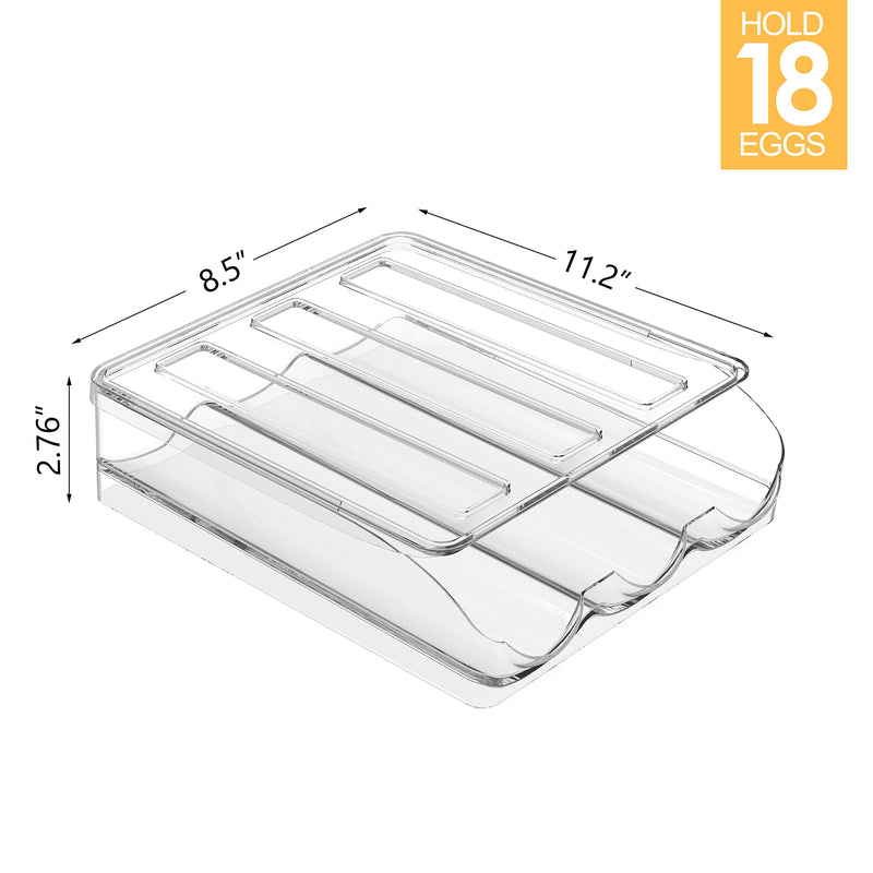 Large Capacity Egg Holder for Refrigerator, Egg Fresh Storage Box for Fridge, Egg Storage Container Organizer Bin, Clear Plastic Storage Container (1 Layer) Set of 1 - NewNest Australia