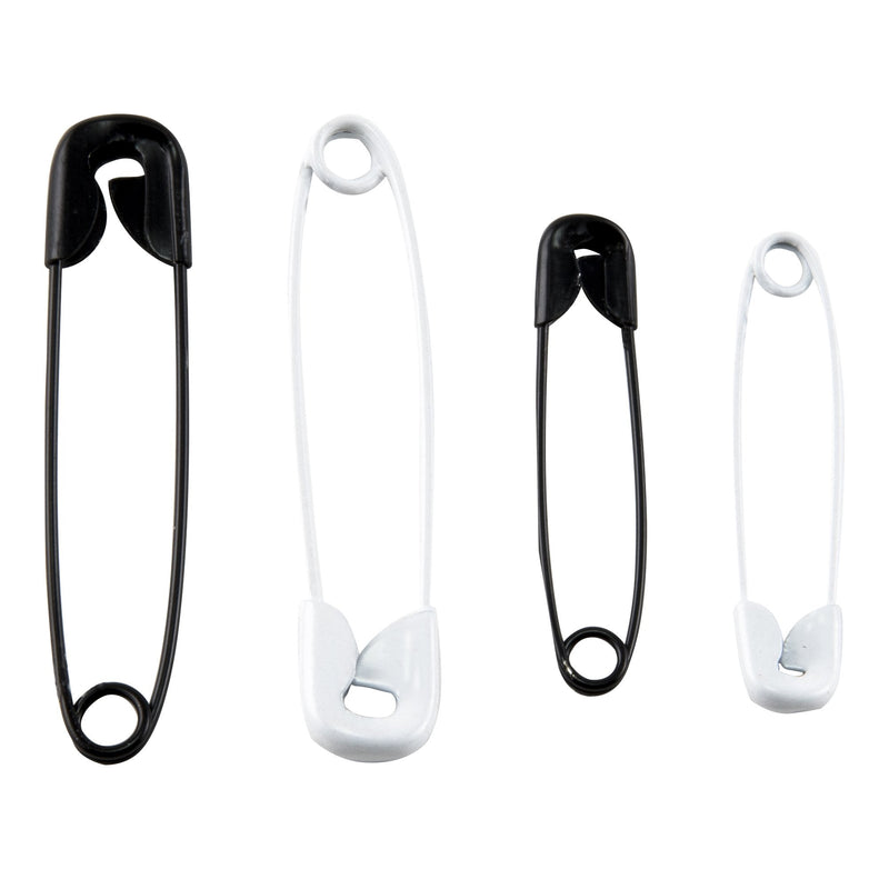 SINGER 00296 Black and White Safety Pins, Assorted Sizes, 25-Count 1 - NewNest Australia