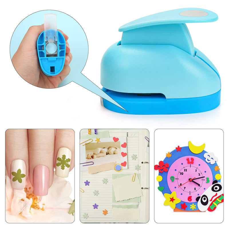 LoveInUSA Punch Craft Set, 6PCS Hole Punch Shapes Hole Puncher for Crafts Paper Punches Decorative Snowflake Star Circle Hole Puncher for Crafting Scrapbook Nail Designs - NewNest Australia