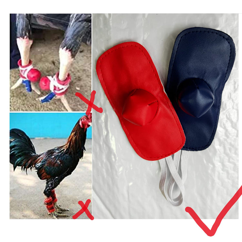 Gamefowl Rooster Supplies Gallos De Pelea Accessories Chicken Supplies Poultry Care Supplies Leg Protect 2 Pairs Color Blue and Red - NewNest Australia