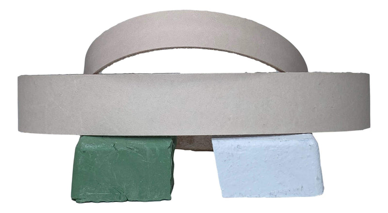 3/4" x 12" And 1" x 18" Leather Strop Combo Pack - Fits Ken Onion Worksharp WSKTSKO And Ken Onion Blade Grinder Attachment WSSO81112. Green and White Compounds Included - NewNest Australia